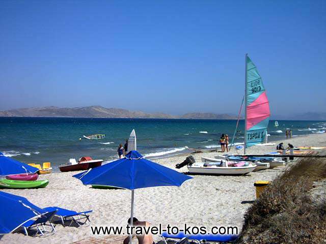 MARMARI BEACH - You can do wind surfing and other sea sport at Marmari beach. 