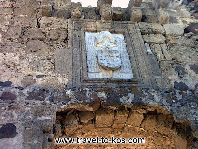 THE FORTRESS OF ANTIMACHIA - Over the gate of the Fortress entrance has preserved the Venetian blazon. 