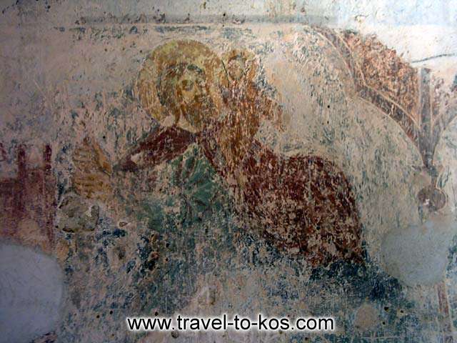 THE CASTLE OF ANTIMACHIA - Byzantium time were built inside the castle two churches, Saint Paraskevi and Saint Nikolaos, with notable wall painting.  