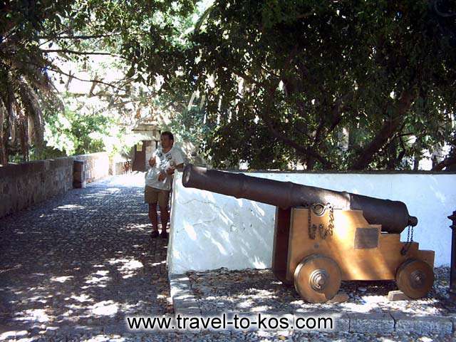 THE WAY TO THE NERATZIA CASTLE AT KOS TOWN - The path with slabs to the way at the Neratzia castle. 