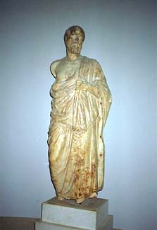 Hippocrates - Kos was the Island that Hippocrates was from and lived/practiced/taught on. Here is a statue of him from the archaeological museum in the town of Kos. by Jon Dolan