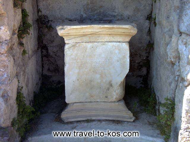 INSCRIPTION - At the archaeological site of Asklepion were found many monumental incriptions. 