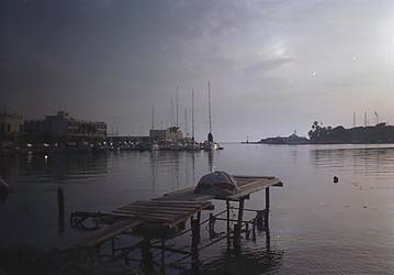 Sunrise at the harbor in Kos town. - 