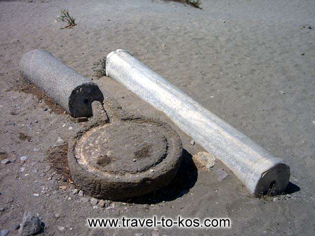 BASILIKA OF AGIOS STEFANOS - A piece of architecture of Basilika of Agios Stefanos. 