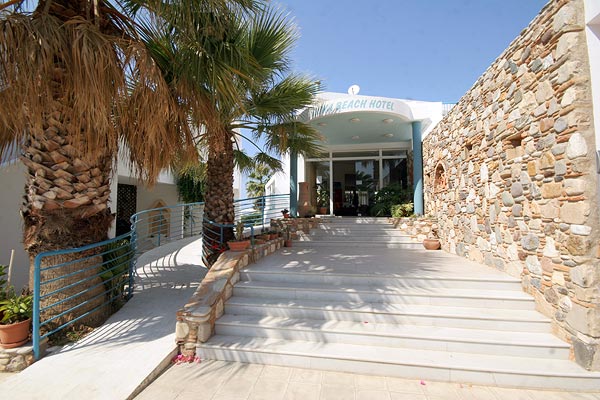 Panoramic view of swimming pool and beach at hotel Irina CLICK TO ENLARGE