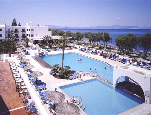 Panoramic view of two swimming pools at Oceanis Beach Resort CLICK TO ENLARGE