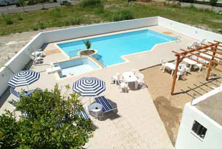 Panoramic photo of the swimming pool of Kontia hotel CLICK TO ENLARGE