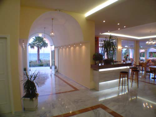 Photo of the reception to Adromeda hotel CLICK TO ENLARGE