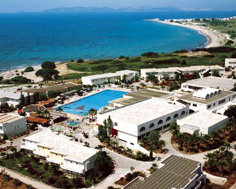 A photo from helicopter of the Achilleas hotel in Kos CLICK TO ENLARGE