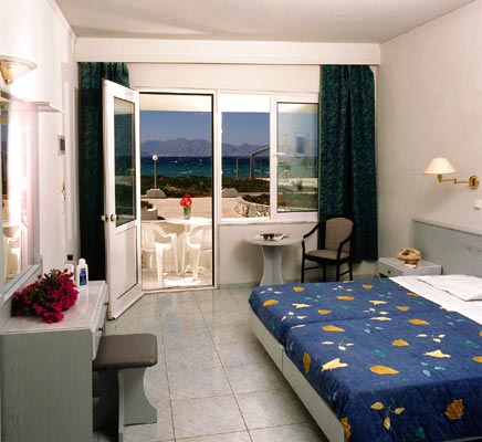 Inside image of a double room of Achilleas hotel in Kos CLICK TO ENLARGE