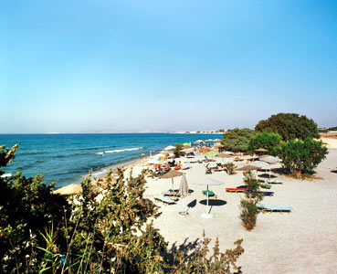 Photo of the beach in front of Achilleas hotel in Kos-Greece CLICK TO ENLARGE