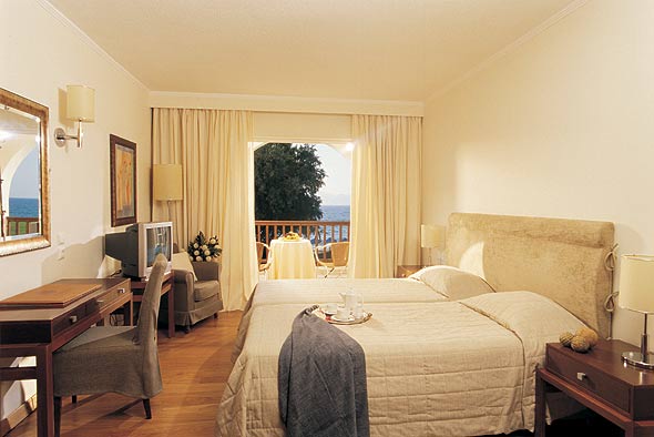 Inside picture of a double room of Neptune Resort hotel in Kos. CLICK TO ENLARGE