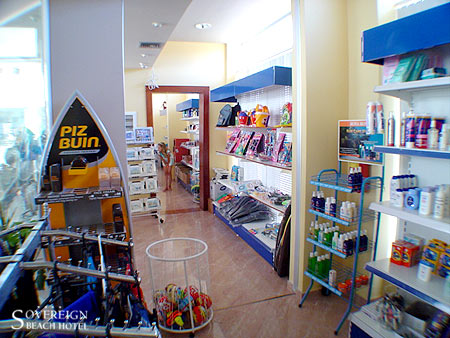Image of the mini market of Sovereign Beach hotel CLICK TO ENLARGE