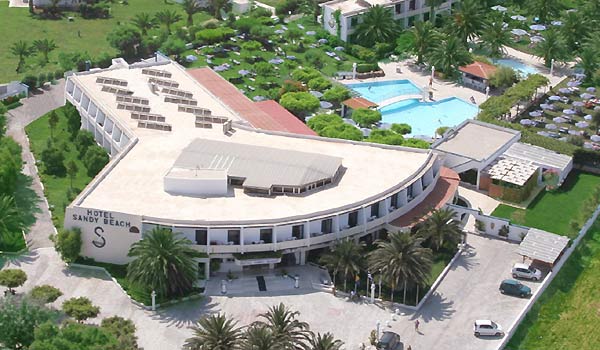 Aerial photo of Sandy hotel on Kos island. CLICK TO ENLARGE