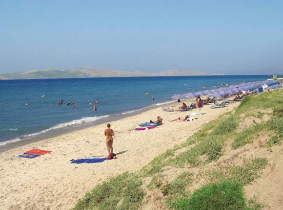 Image of the wonderful beach, Marmari beach, Kos Dodecanissa. CLICK TO ENLARGE