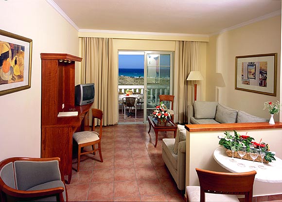 Image of living-room of suite. CLICK TO ENLARGE