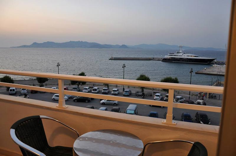 Balcony view (Harbour of Kos Town). CLICK TO ENLARGE